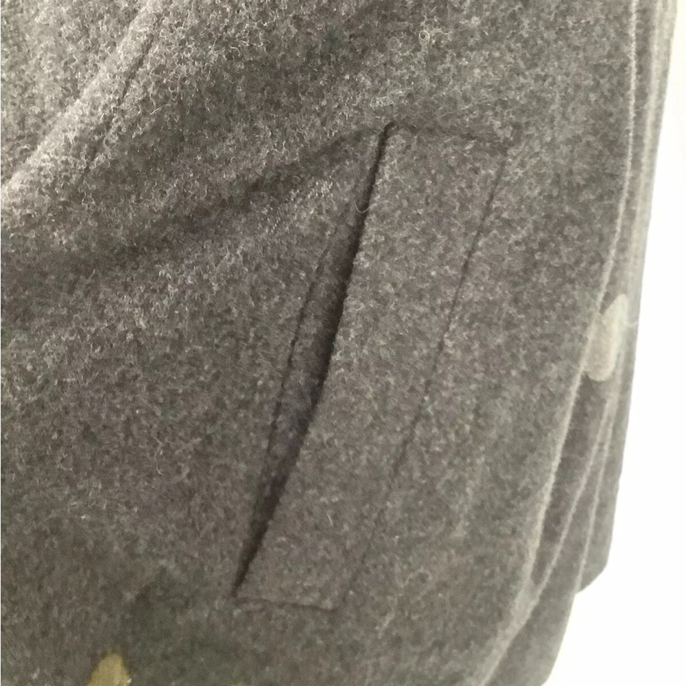 Anthropologie Sz 8 Flared Wool Blend Embroidered Skirt Charcoal Gray Retro - Picture 4 of 6
